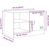 TV staliukas Televizoriaus spintelės, 2vnt., juodos, 67x39x44cm, plienas