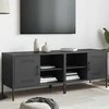 TV staliukas Televizoriaus spintelės, 2vnt., juodos, 68x39x50,5cm, plienas