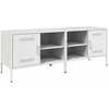 TV staliukas Televizoriaus spintelės, 2vnt., baltos, 68x39x50,5cm, plienas