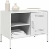 TV staliukas Televizoriaus spintelės, 2vnt., baltos, 68x39x50,5cm, plienas