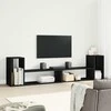 TV staliukas Televizoriaus spintelės, 2vnt., juodos, 100x30x50cm, MDP