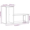 TV staliukas Televizoriaus spintelės, 2vnt., betono pilkos, 75x30x50 cm, MDP