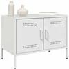 TV staliukas Televizoriaus spintelės, 2vnt., baltos, 68x39x50,5cm, plienas