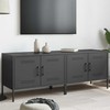 TV staliukas Televizoriaus spintelės, 2vnt., juodos, 68x39x50,5cm, plienas