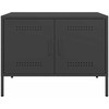 TV staliukas Televizoriaus spintelės, 2vnt., juodos, 68x39x50,5cm, plienas