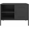 TV staliukas Televizoriaus spintelės, 2vnt., juodos, 68x39x50,5cm, plienas