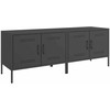 TV staliukas Televizoriaus spintelės, 2vnt., juodos, 68x39x50,5cm, plienas