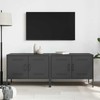 TV staliukas Televizoriaus spintelės, 2vnt., juodos, 68x39x50,5cm, plienas