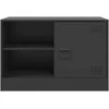 TV staliukas Televizoriaus spintelės, 2vnt., juodos, 67x39x44cm, plienas