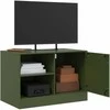 TV staliukas Televizoriaus spintelės, 2vnt., alyvuogių, 67x39x44cm, plienas