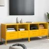 TV staliukas TV spintelės, 2vnt., garstyčių, 68x39x50,5cm, plienas