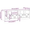 TV staliukas Televizoriaus spintelės, 2vnt., antracito, 67x39x44cm, plienas