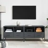 TV staliukas TV spintelės, 2vnt., antracito, 68x39x50,5cm, plienas