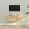 TV staliukas Televizoriaus spintelių komplektas, 2 dalių, ąžuolo, mediena