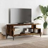 TV staliukas TV spintelė, dūminė, 102x40x41cm, apdirbta mediena ir plienas