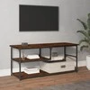 TV staliukas TV spintelė, dūminio ąžuolo, 103x38x46,5cm, mediena/plienas