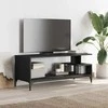 TV staliukas TV spintelė, juoda, 102x40x41cm, apdirbta mediena ir plienas