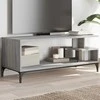 TV staliukas TV spintelė, pilka, 102x40x41cm, apdirbta mediena ir plienas