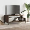 TV staliukas TV spintelė, ruda, 102x40x41cm, apdirbta mediena ir plienas
