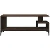 TV staliukas TV spintelė, ruda, 102x40x41cm, apdirbta mediena ir plienas