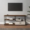 TV staliukas TV spintelė, ruda ąžuolo, 103x38x46,5cm, mediena/plienas