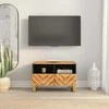 TV staliukas TV spintelė, ruda ir juoda, 70x33,5x46cm, mango masyvas