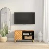 TV staliukas TV spintelė, ruda ir juoda, 80x31,5x46cm, mango masyvas