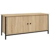 TV staliukas TV spintelė su durelėmis, ąžuolo, 102x35x45cm, apdirbta mediena