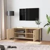 TV staliukas TV spintelė su durelėmis, ąžuolo, 102x35x45cm, apdirbta mediena