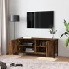 TV staliukas TV spintelė su durelėmis, dūminio ąžuolo, 102x35x45cm, mediena