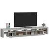 TV staliukas TV spintelė su LED apšvietimu, betono pilka, 260x36,5x40cm