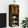 TV staliukas TV spintelė su LED lemputėmis, dūminio ąžuolo, 40,5x30x102cm