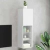 TV staliukas TV spintelė su LED lemputėmis, baltos spalvos, 30,5x30x102cm