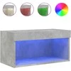 TV staliukas TV spintelė su LED lemputėmis, betono pilka, 60x30x30cm