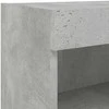TV staliukas TV spintelė su LED lemputėmis, betono pilka, 80x30x30cm
