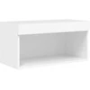 TV staliukas TV spintelė su LED lemputėmis, baltos spalvos, 60x30x30cm