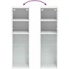 TV staliukas TV spintelė su LED lemputėmis, baltos spalvos, 30,5x30x102cm
