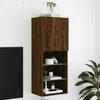 TV staliukas TV spintelė su LED lemputėmis, ruda ąžuolo, 40,5x30x102cm