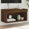 TV staliukas TV spintelė su LED lemputėmis, ruda ąžuolo, 60x30x30cm