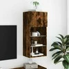 TV staliukas TV spintelė su LED lemputėmis, dūminio ąžuolo, 40,5x30x90cm