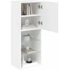 TV staliukas TV spintelė su LED lemputėmis, baltos spalvos, 40,5x30x102cm