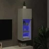 TV staliukas TV spintelė su LED lemputėmis, baltos spalvos, 30,5x30x90cm