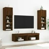 TV staliukas TV spintelė su LED lemputėmis, ruda ąžuolo, 60x30x30cm