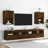TV staliukas TV spintelė su LED lemputėmis, ruda ąžuolo, 40,5x30x60cm