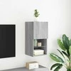 TV staliukas TV spintelė su LED lemputėmis, pilka ąžuolo, 30,5x30x60cm