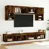 TV staliukas TV spintelė su LED lemputėmis, dūminio ąžuolo, 100x30x30cm