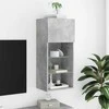 TV staliukas TV spintelė su LED lemputėmis, betono pilka, 40,5x30x90cm