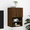 TV staliukas TV spintelė su LED lemputėmis, ruda ąžuolo, 40,5x30x60cm