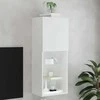 TV staliukas TV spintelė su LED lemputėmis, baltos spalvos, 40,5x30x102cm