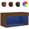 TV staliukas TV spintelė su LED lemputėmis, ruda ąžuolo, 60x30x30cm